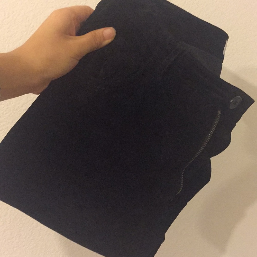 Black suede Hugo Buscati pants